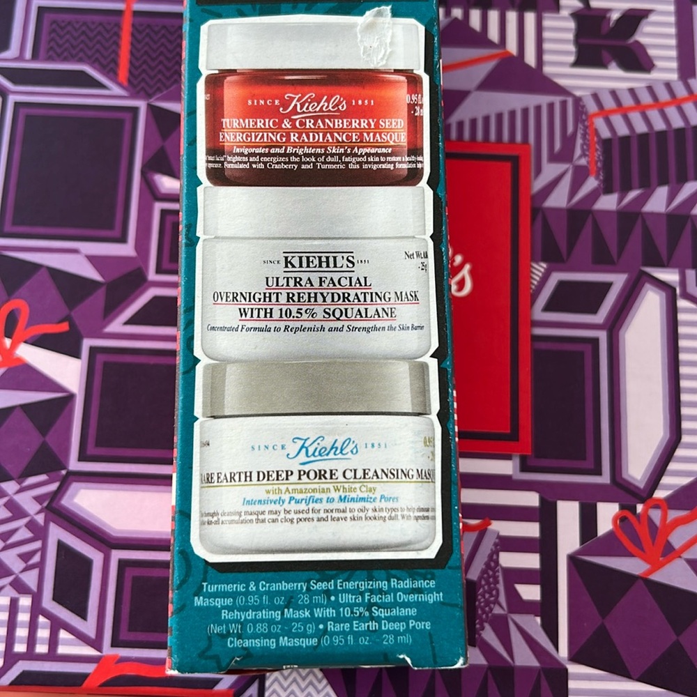 Kiehl's Merry Masking Set Hydrating Brightening & Pore Purifying Minimizing Mask